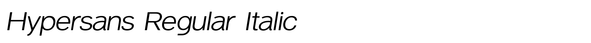 Hypersans Regular Italic image